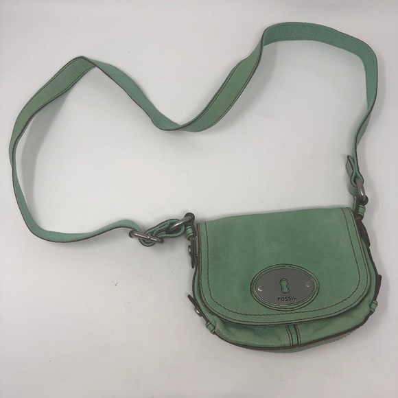 Vintage Fossil Pistachio Mint Green Crossbody Bag - Picture 1 of 8
